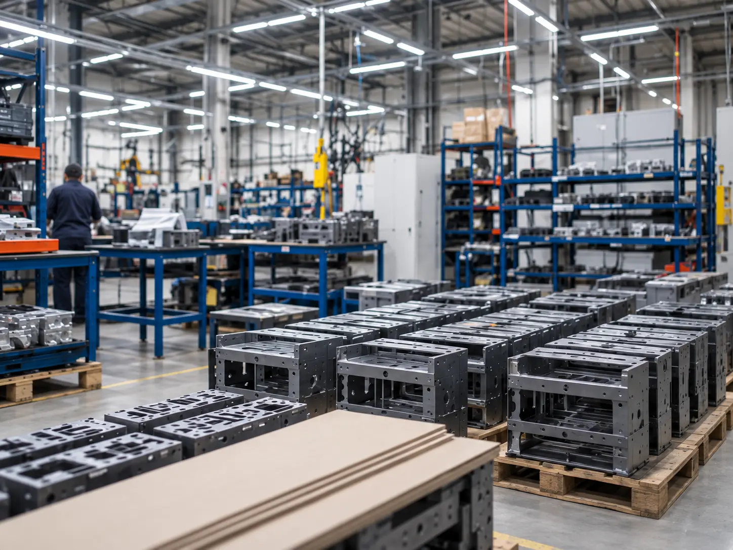 Zespół pracowników podczas wykonywania zadań produkcyjnych